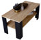 CraftPAK Couchtisch aus hochwertigem Holz, Stabiler & moderner Wohnzimmertisch mit zusätzlicher Ablagefläche, Farbe Bardolino Schwarz