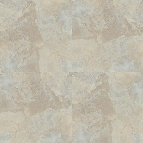 Arthouse | Stone Natural Artifix Floor Tile | Peel and Stick Vinyl | Neutral Natural Stone Effect | Low-Maintenance & Durable Flooring | 30 x 30cm | Pack of 10 Tiles