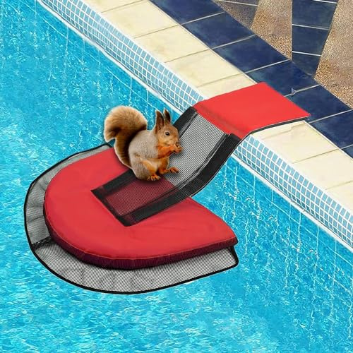 Youning Rettungsrampe Pool für Tiere Tierrampe Kleintier Swimming Fluchtrampe Aufblasbarer Pool Rampe Gerät Tierrettungs Critter Escape Ramp Schwimmende Rampe Rettungen Werkzeug & Zubehör (Rot)