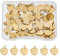 SUPERFINDINGS 40 colgantes en blanco grabados de 10 mm de acero inoxidable 304 con diseño de disco dorado grabable, colgantes redondos planos con anillos de salto, collares, pulseras, aretes para