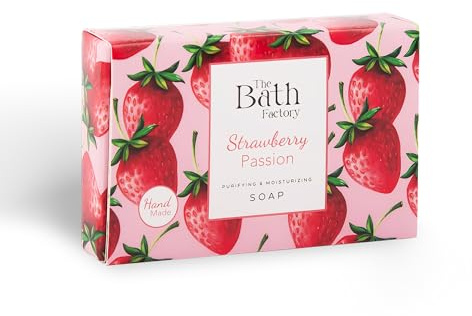 The Bath Factory,Feuchtigkeitsspendende Hand- und Körperseife,Erdbeere,80 Gramm