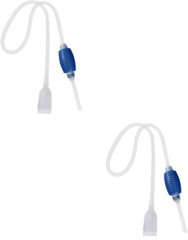 Kisangel 2St Kiesreiniger Aquariumreiniger Kies-Vakuumpumpe Siphonrohr für Aquarien Vakuum absaugen Wasserhandpumpe Aquarium Cleaner Fish Tank Cleaner Wasserfilter Aquarienfilter Weiß
