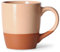 Smilatte Taza de café grande de 20 onzas, bonita taza de té de cerámica con asa grande para papá, hombres y mujeres, estilo único para cualquier cocina, color rosa y marrón