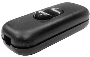 Interruptor unipolar 4A paso negro, ideal para controlar la luz en instalaciones eléctricas.