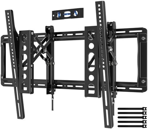HOME VISION Ultra-Large TV Mount Bracket for 32-90 Inch TVs, Supports up to 132lbs with Sliding Design, Heavy Duty TV Wall Mount for up to 24 Studs with Swivel, Tilt, Max VESA 600x400mm, HVX601