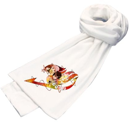 gangdiude-eu Fairy Tail Schal Anime Schal Natsu Schal Gray Schal Printed Warm Schal Essential Winter Outdoor Coldproof Neck Warmer