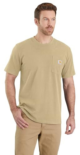 Carhartt Herren K87 Pocket S/S T-Shirt T-Shirt, Beach Heather, L