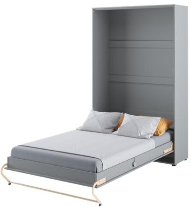 Friderik Concept PRO 2 CP-02 Wandklappbett Vertikal Schrankbett, 120x200 cm (Grau)