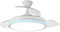 DUPI Ventilador de techo con Luz Led COSMOS AIR RGB aspas retractil que se esconden aspas ocultas transparentes super silencioso, con mando a distancia (Blanco-RGB)