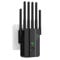 2025 Newest WiFi Extender Booster, 6 Powerful Antennas AC300 Mbps Single Band, 2 LAN Ports WiFi Range Extender, Wireless Internet Repeater - with Ethernet Port, 1-Tap Setup