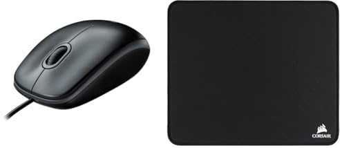 Logitech B100 Wired USB & Corsair MM350 Champion Series, Medium Premium