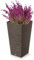 Blumentopf ECO Pflanzentopf Blumenkübel Hoher Topf Rechteckig Blumentöpfe Gross Töpfe Pflanzkübel Übertopf Innen- und Außenbereich für Blumen Garten Balkon Terrasse Haus (braun (Kaffee), 24 cm)