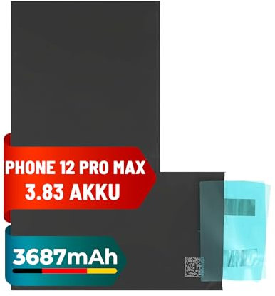 Mpsmobile® Akku für iPhone 12 Pro Max | 3687mAh | Ohne Flex-Kabel | Zuverlässige Leistung und Hohe Kapazität