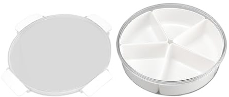 Toddler Sensory Bin Toys, 5 Grids Multifunctional White Sensory Bins for Crafts, Sealable with Lid, Develop Motor Skills, Easy to Clean, Best Kids