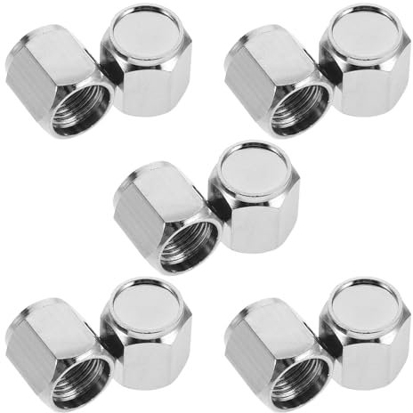 EXAOMBLE 10 Stück Verriegelbare Autoreifen-ventilkappen, Diebstahlsicherung, Auto-radventilkappen, Reifenzubehör Für Autos, Fahrräder, Motorräder