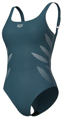 ARENA Milena Wing Back Maillot de Bain Une Pièce Femme Coupe B, Maillots de Bain Gainants, Technologie Power Mesh et Tissu Résistant Au Chlore, Bonnets Fixes et Bretelles Réglables