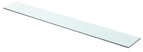 HETFTJN Glas Regalboden 90x12 cm Transparente Hartglas Ablageplatte Tragkraft 15 kg für Küche Bad Wohnzimmer
