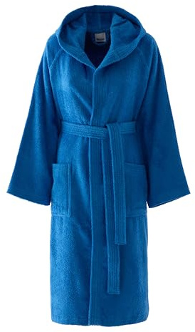 Bassetti Accappatoio Con Cappuccio, 100% Cotone, Adulto Uomo Donna Unisex, In Spugna Morbido Assorbente Resistente E Lavabile In Lavatrice
