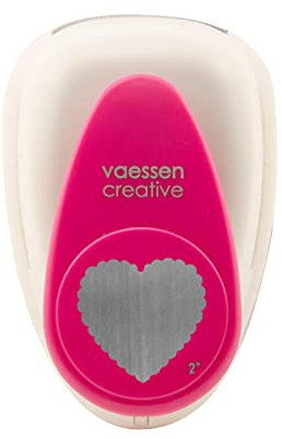 Vaessen Creative Motivstanzer Herz - 4.5 x 4.6 cm - Stanzer für Bastelpapier, Tonpapier, Scrapbookpapier oder Decoupagepapier