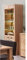 Stella Trading Nature Two Große Vitrine teil-massiv aus Wildeiche-Bianco mit Glas-Doppeltür - Moderne Glasvitrine inkl. LED Beleuchtung - 76 x 194 x 40 cm (B/H/T)