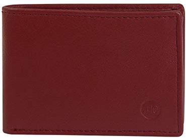 Harrys-Collection kleine handliche Geldbörse weiches Nappa Leder mit RFID Schutz 3 Farben, Farben:rot