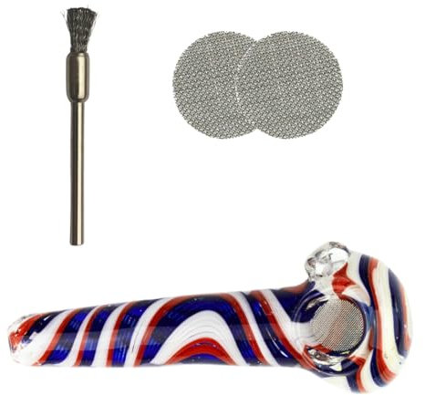 Glas-Pfeife Wirwar 3-teiliges Set – Tabakpfeife Pfeife Smoking Pipe Glaspfeife Zubehör Kickloch