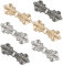 WANDIC Cardigan-Clips, 6 Paar, Vintage-Stil, hohle Blumenumhang-Verschlüsse, Haken und Ösen, Cardigan-Clip, Umhang-Verschlüsse für Pullover, Schal