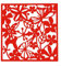 Hohlraumteiler, 12 Stück, 40 x 40 x 0,8 cm, zum Aufhängen, geeignet für Wohnzimmer-Trennwand, Balken-Dekoration, Rot