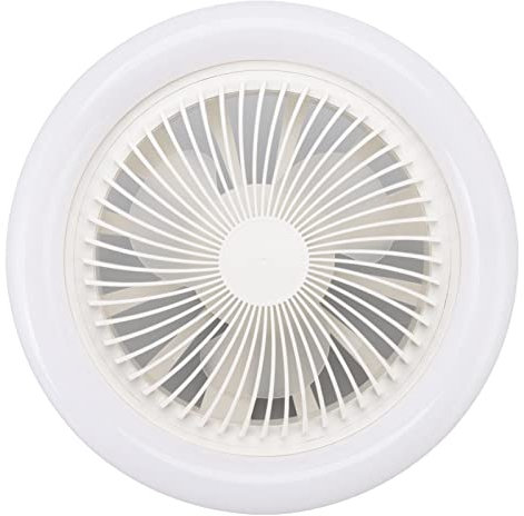 CHICIRIS 2 in 1 Smart Ceiling Fan Light, 36W Ceiling Fans with Lights and Remote, LED Ceiling Light with Fan, Small Noiseless Fan Light with E27 Lamp, for Bedroom, Living Room, Coffee Shop (White)