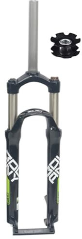 Forcella Anteriore per Bicicletta MTB da 24 Pollici Forcella Ammortizzata per Mountain Bike con canotto Dritto da 1 1/8 Pollici Forcella Meccanica da 100 mm con sgancio rapido Freno a Disco 9 * 100