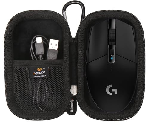 Aproca Black Portable Hard Storage Case, for Logitech G305 Lightspeed Wireless Gaming Mouse