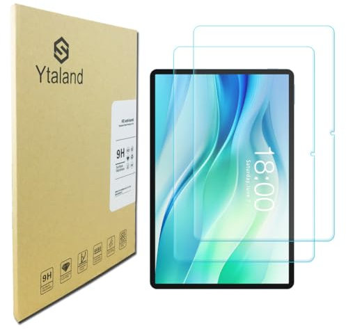 Ytaland - Pellicola protettiva in vetro temperato per tablet TECLAST P50 da 11 pollici, 2 pellicole protettive per display, antigraffio, HD trasparente