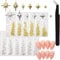 750 PCS Gold Silver Nail Charms, Gold Silver Studs Punk Metal Star Nail, Nail Gems Nail Charms, Y2K Nail Stickers, Gold Silver Nail Accessories, 3D Nail Art Decorations for Women Girls DIY Crafts