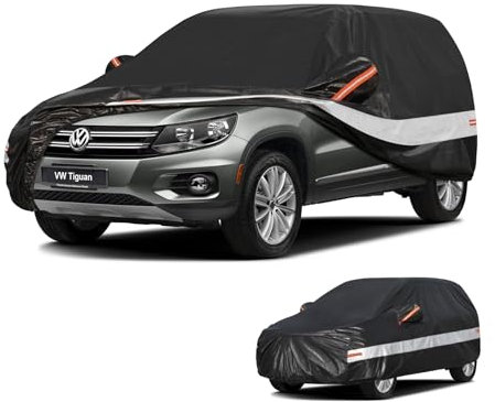 Holthly Bâche de voiture, SUV, convient pour VW Tiguan, Volkswagen Tiguan Limited (2007-2025), 10 couches, 100 % étanche, bâche de protection d'extérieur