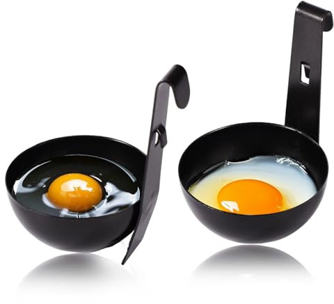 2pcs Hanging Egg Poacher, 4.13x2.83 Inch Hanging Poached Egg Cups Kitchen Cooking Tool for Making Yummy Breakfast or Instant Noodle Dishes