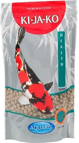 KI-JA-KO Health – Schwimmendes Koifischfutter mit Weizenkeimen – 10 kg / 3 mm. Ganzjahresfutter für Junge Koi bis zu Einer Größe von 15 cm. Hoher Proteingehalt, leicht verdaulich. Großpackung.