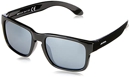 ALPINA MITZO - Verspiegelte und Bruchsichere Sonnenbrille Mit 100% UV-Schutz Für Kinder, black