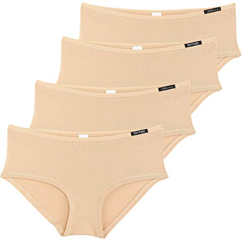 Skiny Damen Panty Advantage Cotton, 4er Pack (36, Skin)