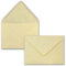 50x Briefumschläge B6-17,5 x 12,5 cm - Vanille/Creme - Nassklebung mit spitzer Klappe - 120 g/m² - Für Hochzeit, Gruß-Karten, Einladungen