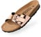 BOnova Damen Pantoletten Teneriffa in Mirror rosegold 41, modischer Einriemer mit Korkfußbett - komfortable Sandalen zum Wohlfühlen - hergestellt in der EU