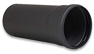 LANZZAS Pelletrohr 250 mm Verlängerung - im Durchmesser 100 mm - Farbe: schwarz - inklusive Silikon-Dichtring