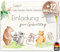 Olgs Tierfreunde Kindergeburtstag Einladungskarten, 12er Set zum Ausfüllen, inkl. Umschläge, für Mädchen & Jungen