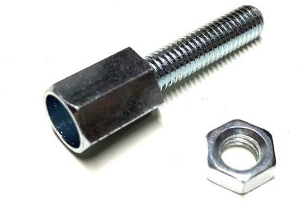 Zug Stellschraube M5 x 20mm passend für Bowdenzug, Kupplungszug – Einstellschraube für Seilzug Nachstellung bei Roller, Mofa, Motorrad, Fahrrad – aus Metall