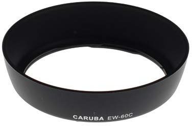 Caruba EW-60C Objektivdeckel (Rond, Canon EF-S 18-55mm f/3.5-5.6 Canon EF-S 18-55mm f/3.5-5.6 is Canon EF-S 18-55mm f/3.5-5.6 is II, Schwarz)