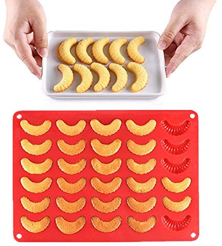 Silikonform für Mini-Kuchen, Schokolade, Kekse, Gumdrop Gelee, Süßigkeiten und Eiswürfel, Insektenform – wie die kleine Raupe Nimmersatt – ein Biss für Kinder, 30 Mulden