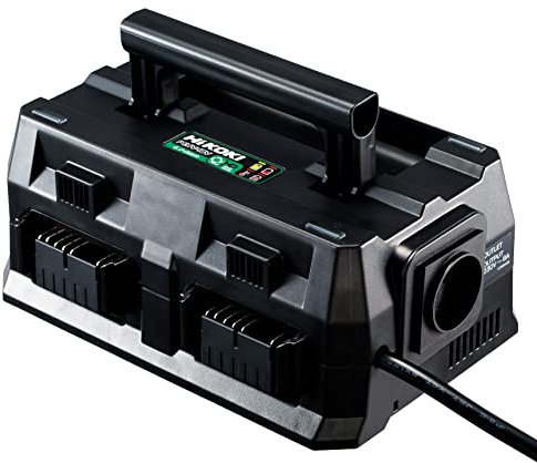 HiKOKI Multi Port Ladegerät UC18YTSL (4-fach Schnellladegerät für 14,4V / 18V und MULTI VOLT Akkus, LED Anzeige)