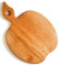 ECOSALL Apple-shaped Solid Wood Cutting Board With Handle For Fruit, Veggies, Cheese – Small Wooden Bread Board, Cheese Serving Platter, Round Charcuterie Board – 100% Natural, Reversible, Presentable