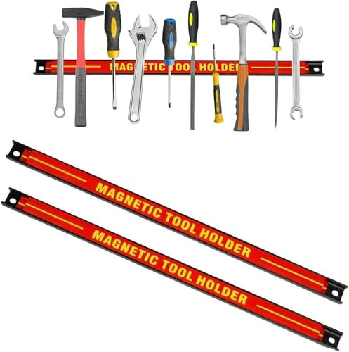 2x Magnetleiste 50 cm Werkzeughalter Magnet Werkzeugleiste Magnetisch Werkzeugholder Magnetschiene Wandhalter (2 x 50cm)