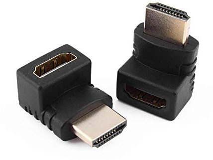 Maschio a femmina 90 gradi e 270 gradi angolo retto adattatore HDMI con connettori placcati in oro