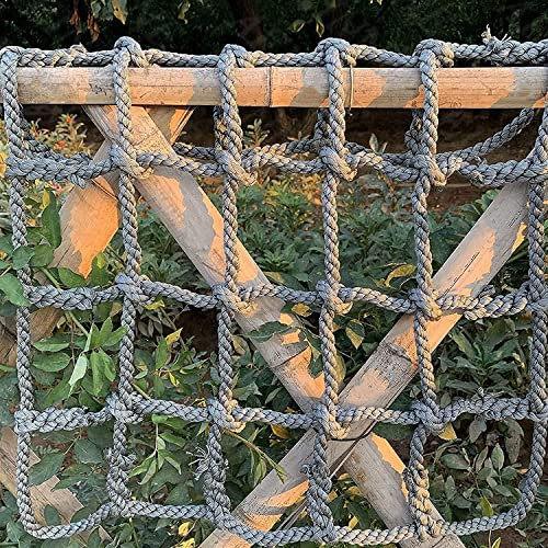 Amacthysh Kletternetz für Kinder, Indoor- und Outdoor-Spielen, Haustier, Pflanzenstütze, Cargo-Kletternetz, Seil 12 mm Dickes Raster 15 cm, Outdoor-Spielplatz-Kletternetz,1x2m/3.3x6.6ft